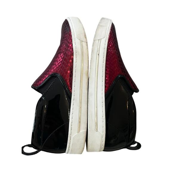 Flashy Glam red and black Marc by Marc Jacobs slip on shoes sz 6.5 stylish EU 37 - Picture 7 of 14